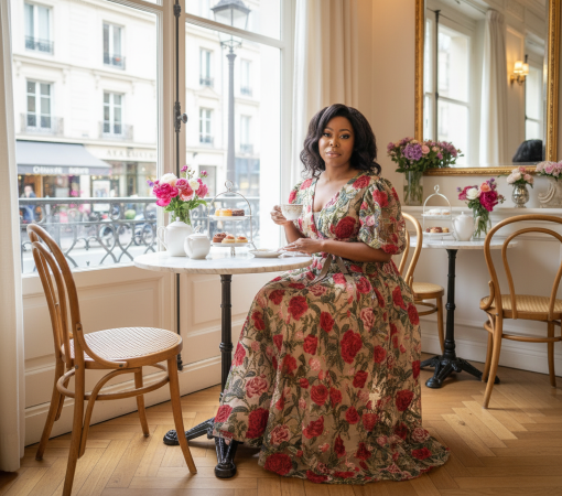 La robe Angela Artdubonheur, une élégance florale intemporelle qui sublime la silhouette et illumine chaque instant précieux