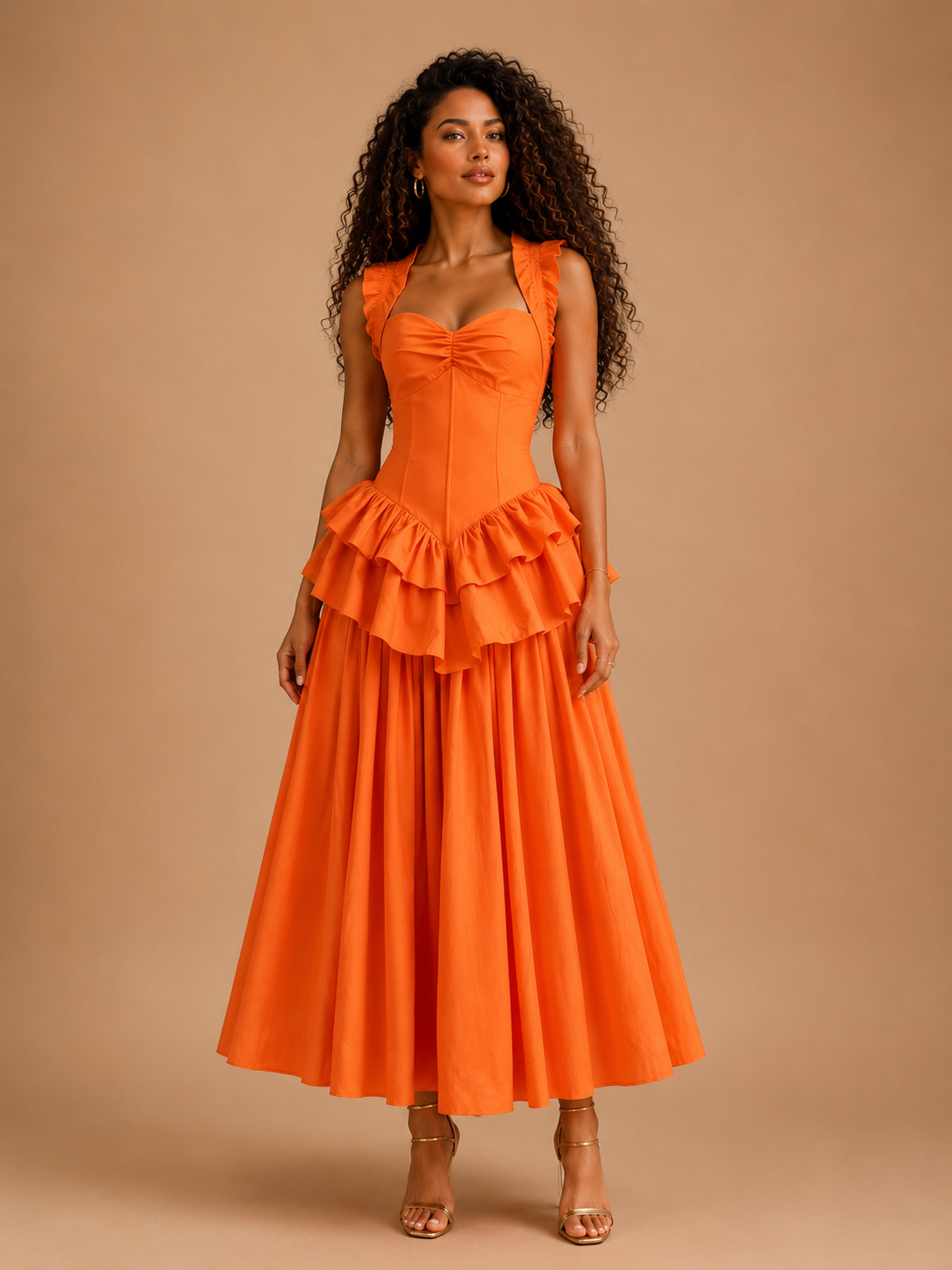 Robe Orange Éclat Majestueux