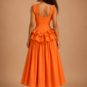 Robe Orange Éclat Majestueux