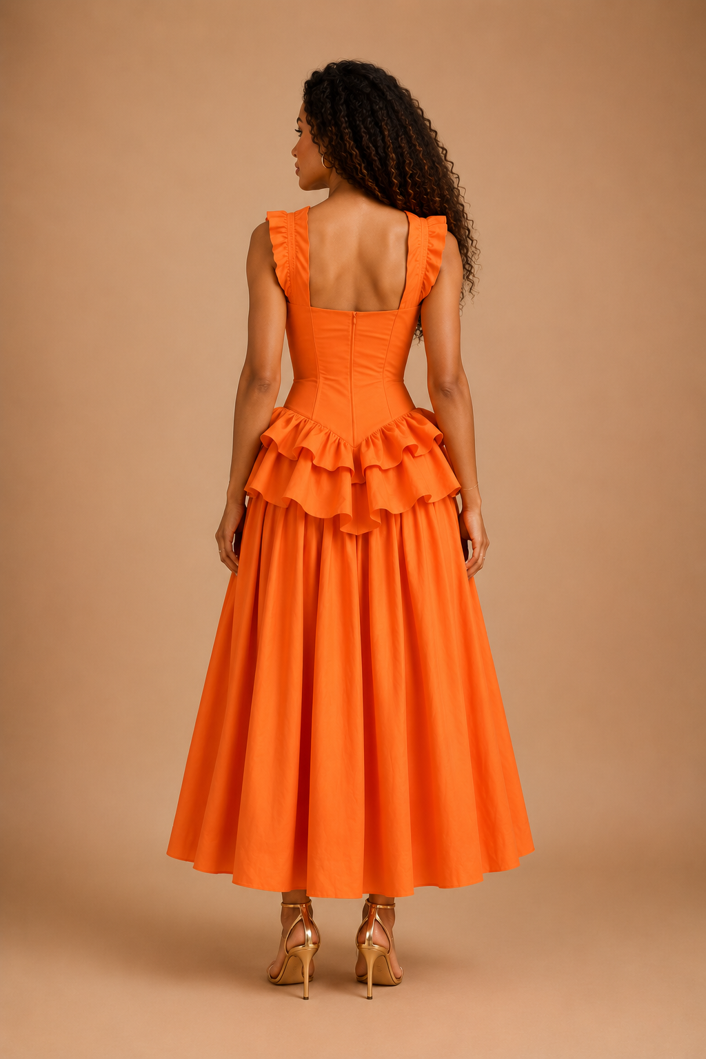 Robe Orange Éclat Majestueux
