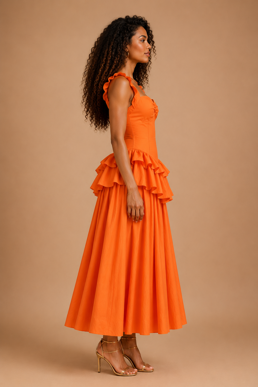 Robe Orange Éclat – Image 3