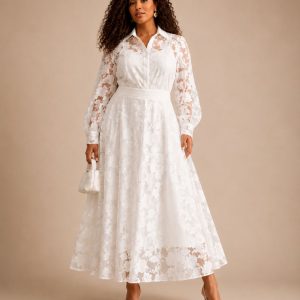 Ensemble Blanc Chemise et Jupe