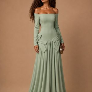 Robe longue sauge