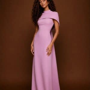 Robe Longue Rose Élégante