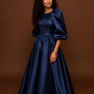 Robe Longue Bleue Marine