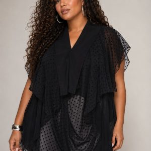 Tunique Noire Transparente Grande Taille