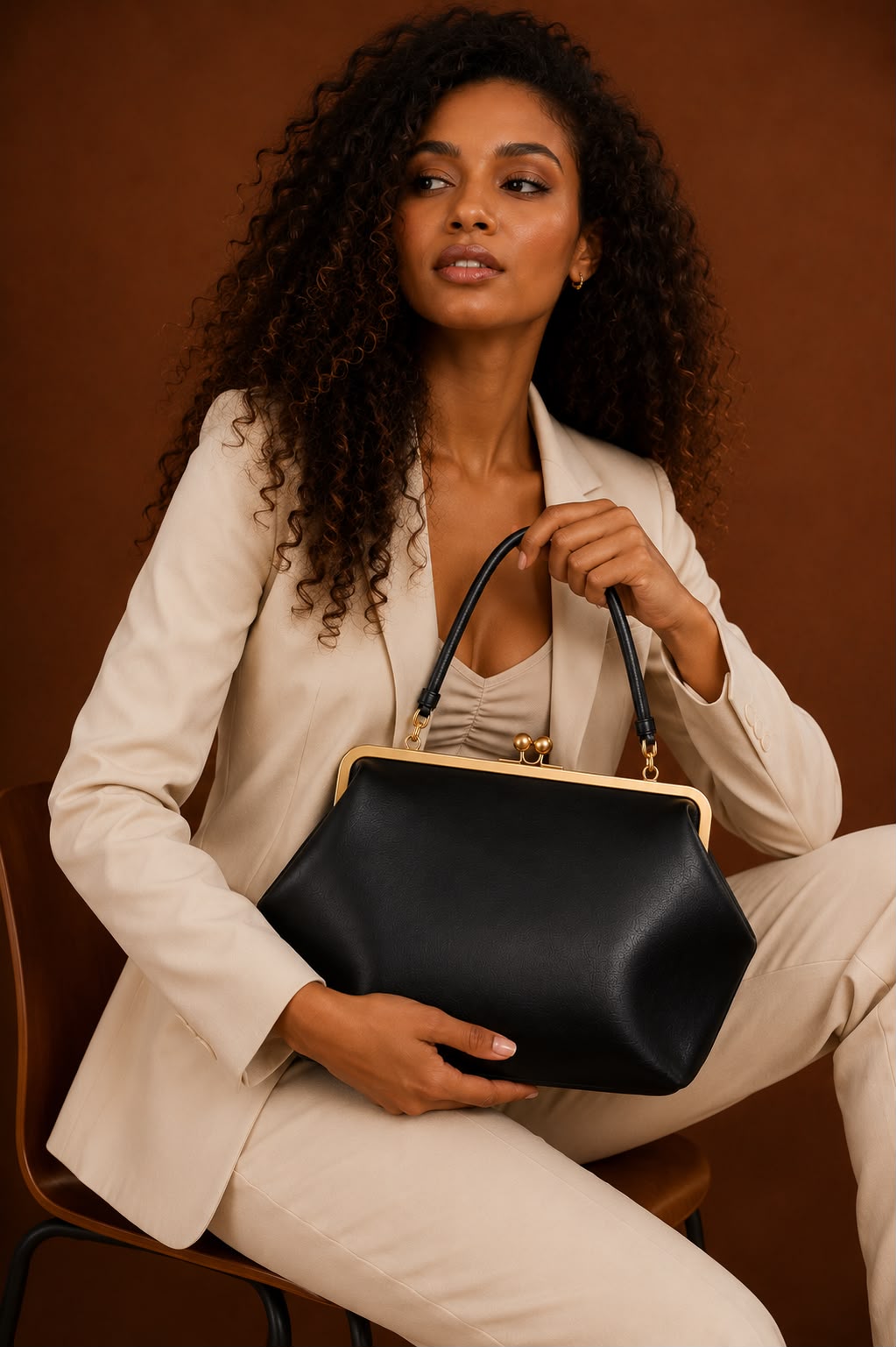 Sac à Main Noir Élégance Signature – Image 3